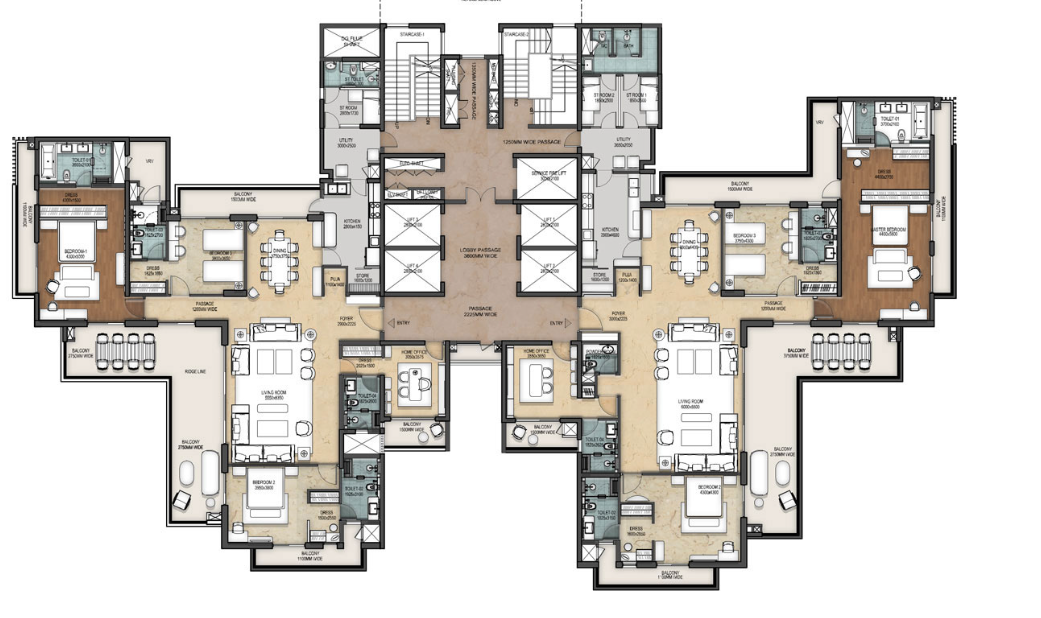 Floor Plan of 4.5BHK regular in Max Estates, Sector 128, Noida